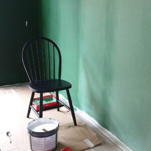 ombre groene muur diy