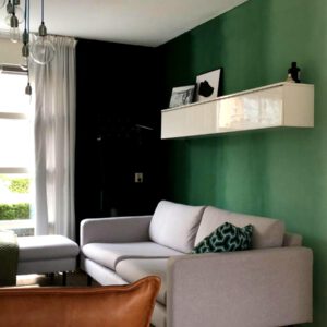 groene ombre muur